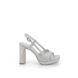 MENBUR Sandales à talon - Couleur: Argenté - Mano Shoes and Bags